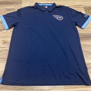 NFL Team Apparel Tennessee Titans Blue Polo Shirt Men's Size Large NWOT